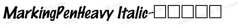 MarkingPenHeavy Italic字体转换